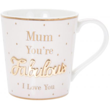 7cm Fabulous Mum Mad Dots Ceramic Mug