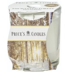 A small candle jar from the delightful Prices Range, sure to indulge you in a cosy and comforting sense of tranquility 