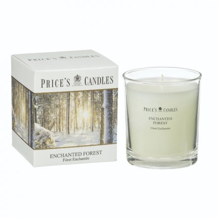 A glass candle jar from the delightful Prices Range, sure to indulge you in a cosy and comforting sense of tranquility 