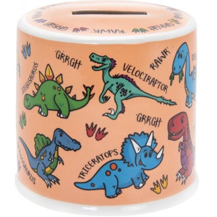 Little Stars Dinosaur Money Box, 10cm 