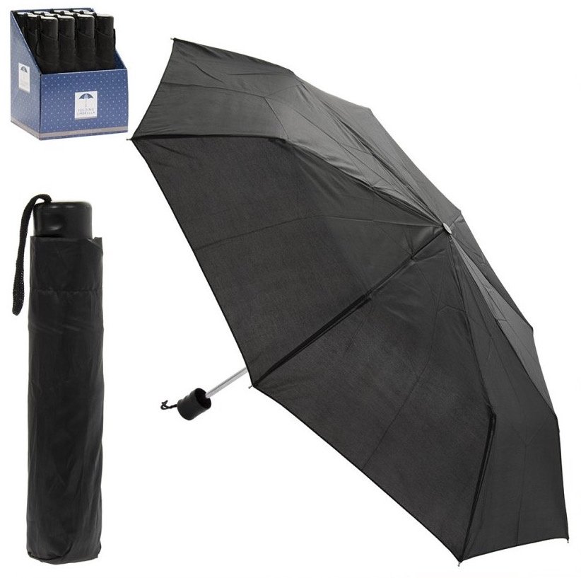 LP45303 / Folding Umbrella Black 48633 Fashion Accessories