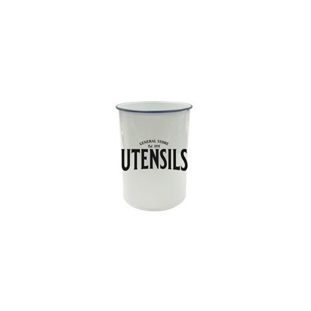 White Utensils Pot, 17cm 