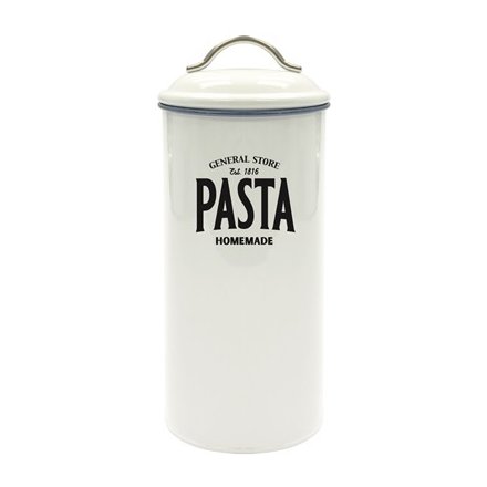 White Pasta Canister, 28cm 