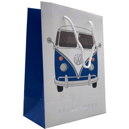 Blue Volkswagen Campervan Gift Bag, 23cm