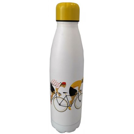 Cycling Print Metal Drinks Bottle, 500ml 