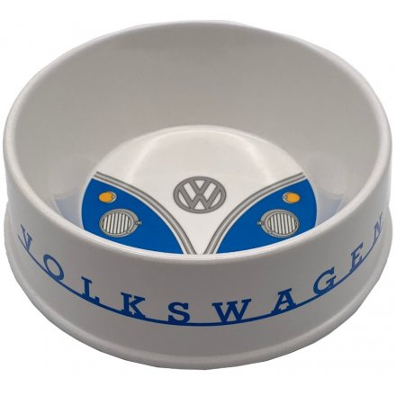 Blue Volkswagen Campervan Pet Bowl