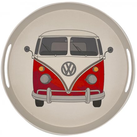 Volkswagen Camper Van Bamboo Tray - Red 