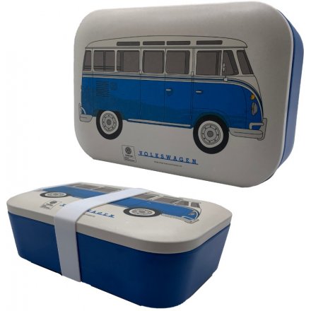 Blue Volkswagen Campervan Bamboo Lunch Box 