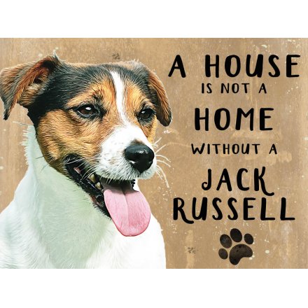 House Not A Home Mini Metal Sign - Jack Russell