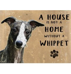 Complete with an adorable Whippet printed picture and added scripted text 