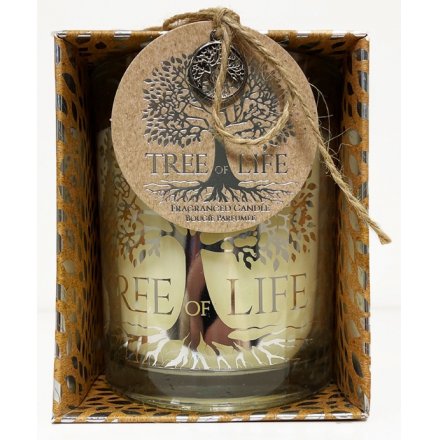   A beautifully packaged candle pot filled with delightfully scented wax, 