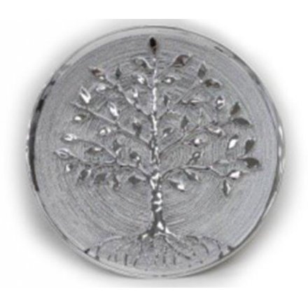 Silver Tree Of Life Decorative Plate, 27cm 