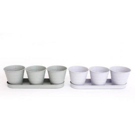 Love Grows Here Set of Planters, 12cm 