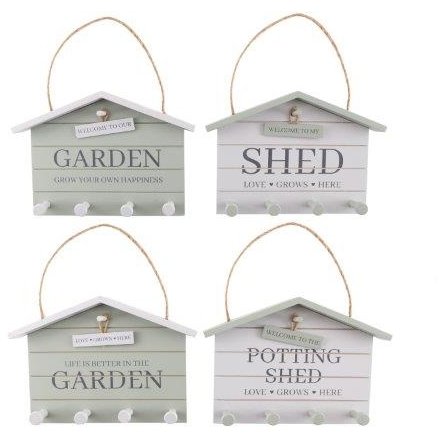 Love Grows Here Garden/Shed Plaques, 24cm 