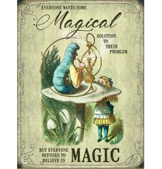  Complete with a vintage printed scene from the classical story book, this metal sign is perfect for any home space 