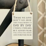 This mini metal sign with jute string hanger has a thoughtful and meaningful sentiment slogan.