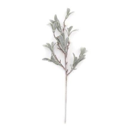White Glitter Mistletoe, 40cm 