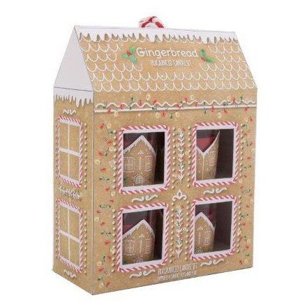 Gingerbread House Candle Set 