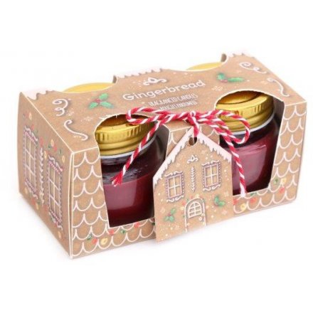 Set of 2 Gingerbread Scented Candles 