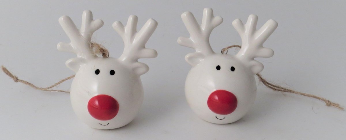 Reindeer Head Decoration, 7cm   Christmas Decorations / Character