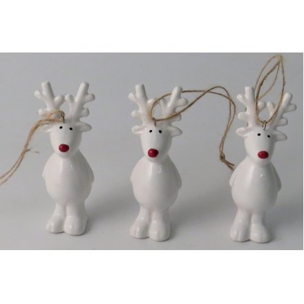 Ceramic Reindeer Hanging Decoration 