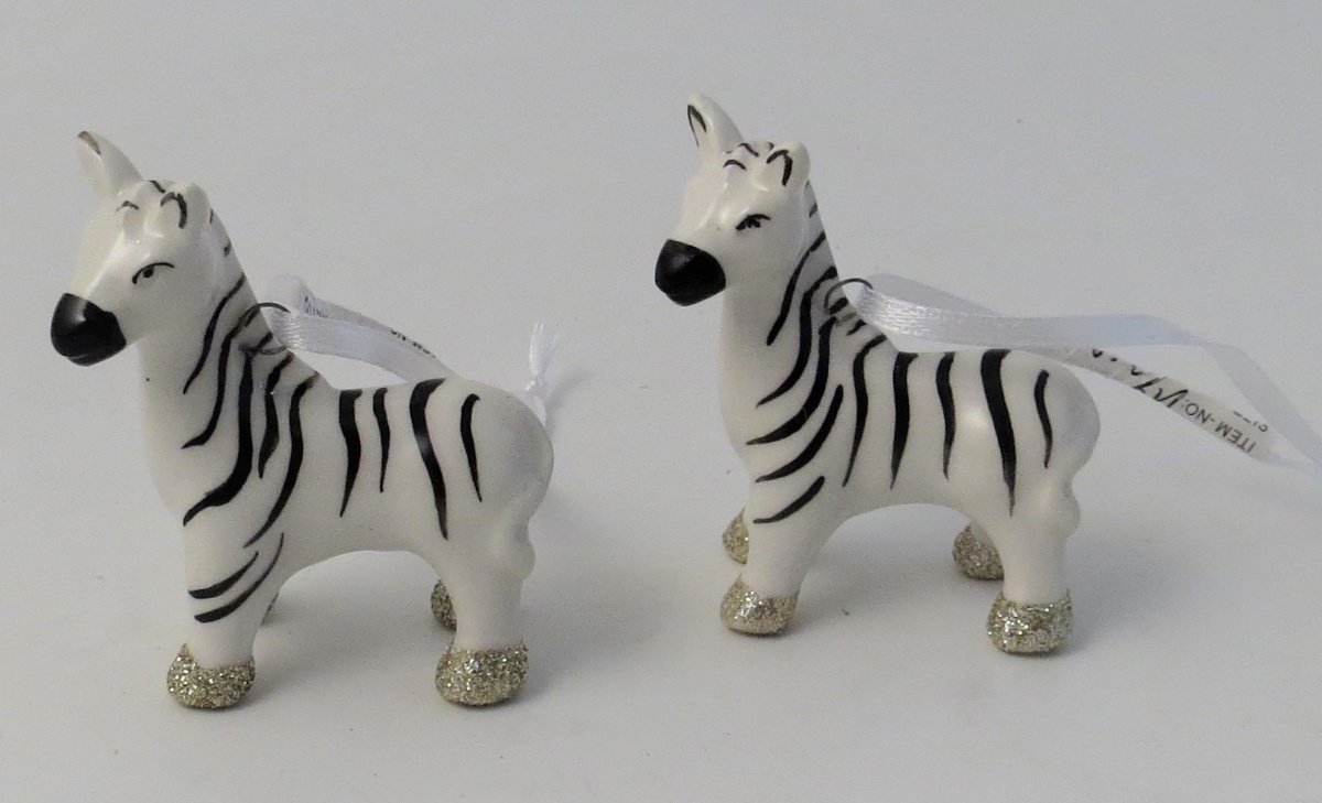 Hanging Ceramic Zebra, 6cm 49152 Christmas / Hanging Decorations
