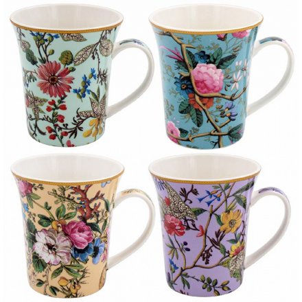 Colourful William Kilburn Set of 4 Mugs 