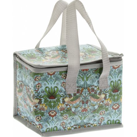 Teal Strawberry Thief Lunch Bag 