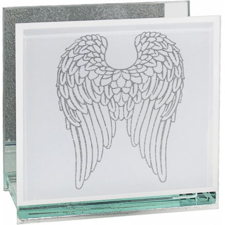 Angel Wings Glass T-light Holder 