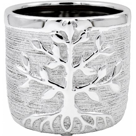 Silver Art Tree Of Life Planter, 12cm