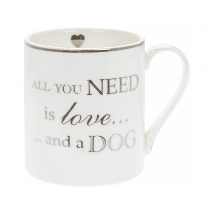 Love And A Dog Fine China Mug 
