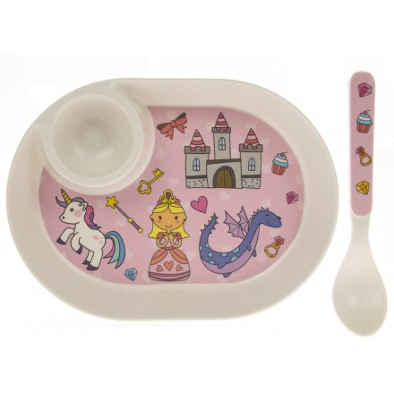 Little Stars Fairytale Egg Plate & Spoon Set 