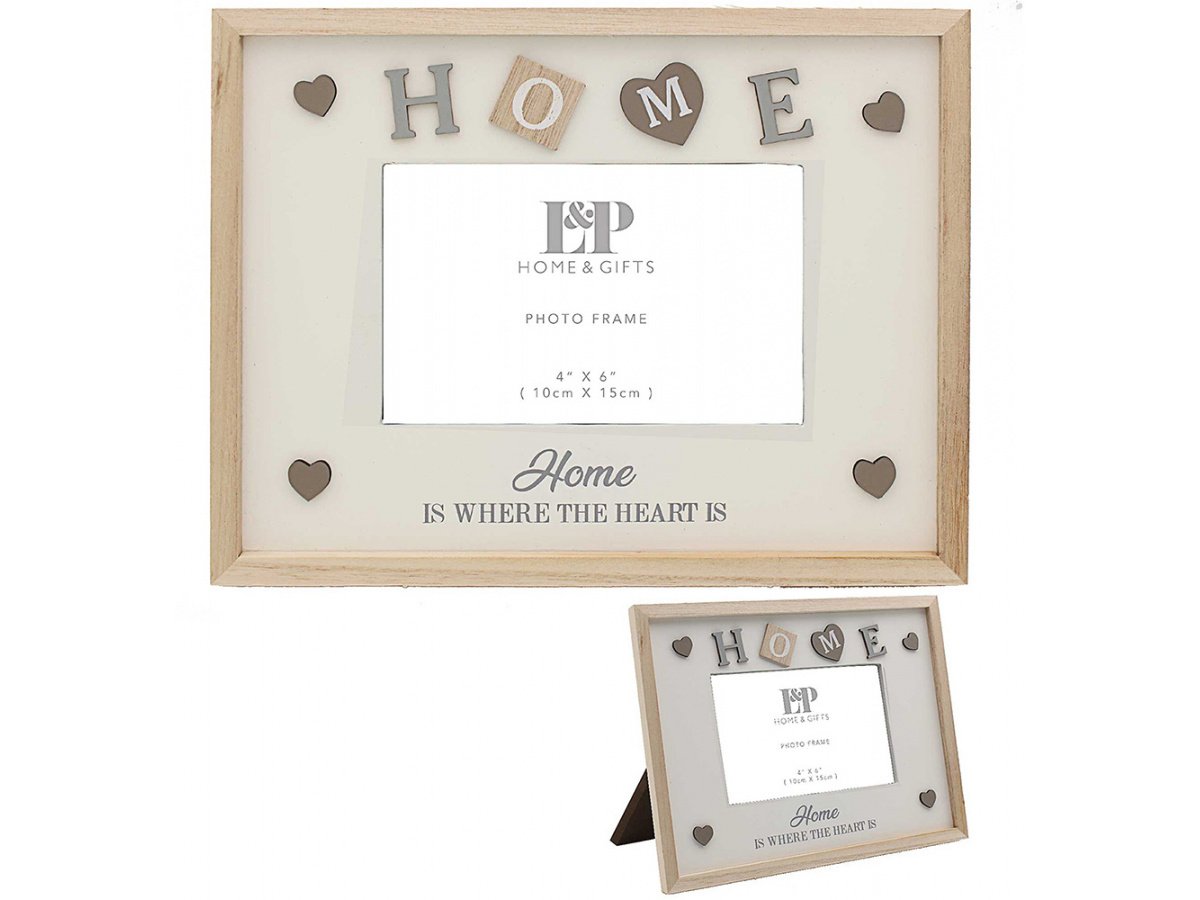 LP45466 / Home Is Where The Heart Is Frame, 4x6" 49359 Homeware