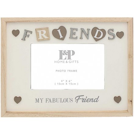 Featuring a sweetly scripted text decal and added accents, this natural wooden frame will place perfectly in any home 