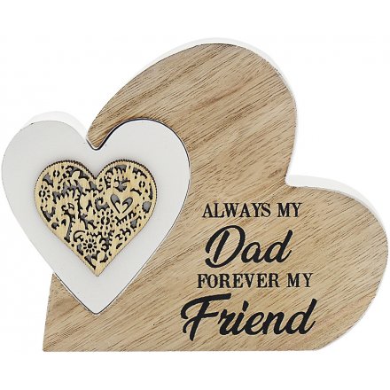 Beautiful Home Accessory Gift Sign for Family Members 10x5 Meijiafei First My Dad Forever My Friend