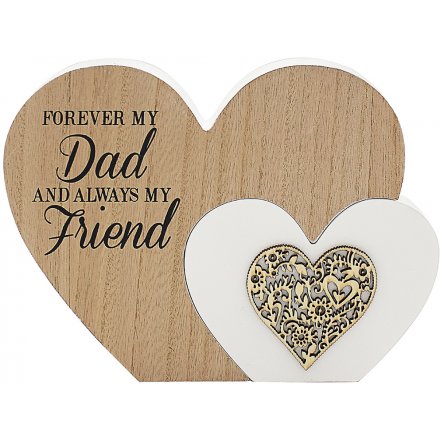 Sentiments Double Heart Block - Forever My Dad