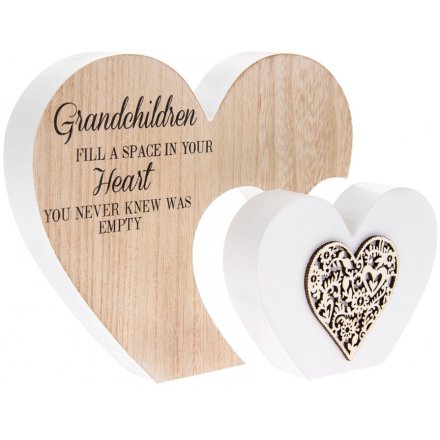 'Fill A Space In Your Heart' Natural Toned Heart Plaque