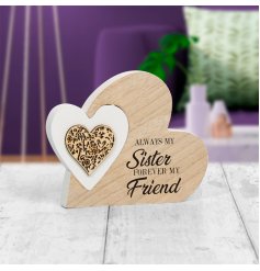   Bring a rustic natural touch to your home space with this trending heart plaque with added text quote 