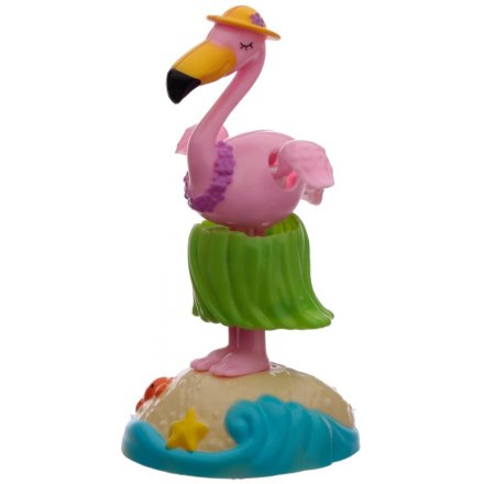 A flamboyant flamingo Solar Pal with an added Hula charm 