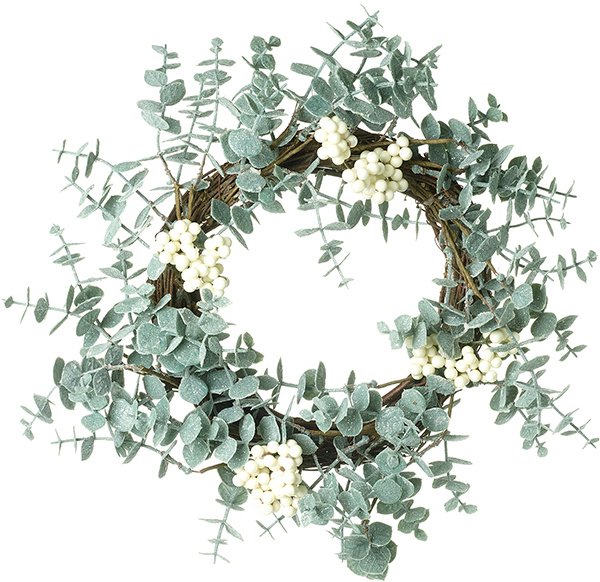 White Berry Eucalyptus Wreath Christmas Decorations / Wreaths