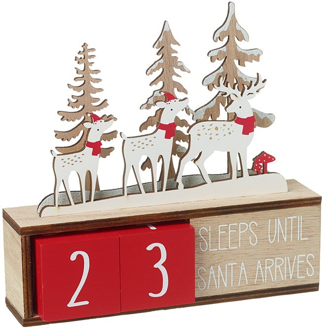 Reindeer Countdown Calendar Christmas Decorations / Advent