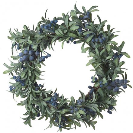 Artificial Blueberry Wreath