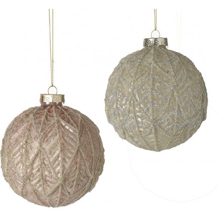 Hanging Glass Luxe Baubles, 10cm 