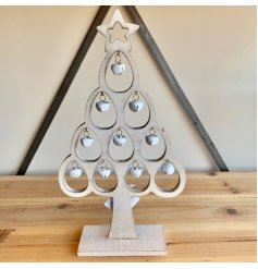  A natural wooden standing tree filled with jingling bells 