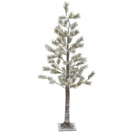 Snowy Pine Tree With LEDs, 180cm 