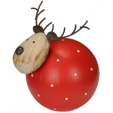 Red Polkadot Reindeer, 11.5cm 