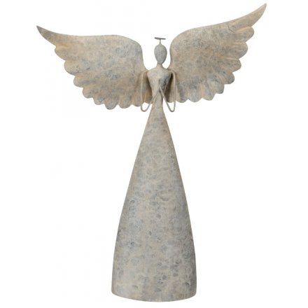 Rustic Metal Angel Ornament, 56cm 