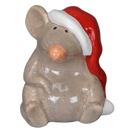 Brown Sitting Mouse, 6cm 