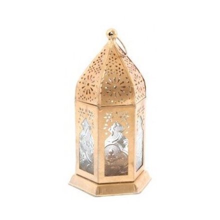 Detailed Gold Caged Lantern, 16.5cm 
