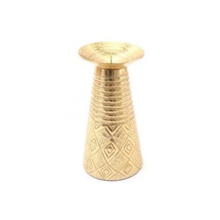 Detail Gold Candle Stick, 22cm 
